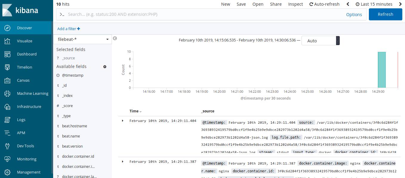 Kibana 6 Discover