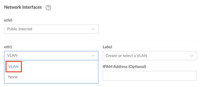 Selecting the network interface